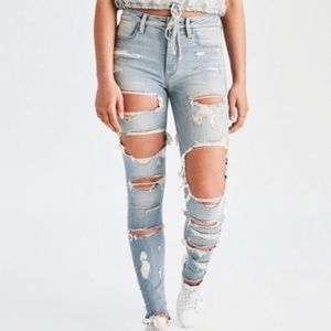SOLD American Eagle jeans with front & back rips